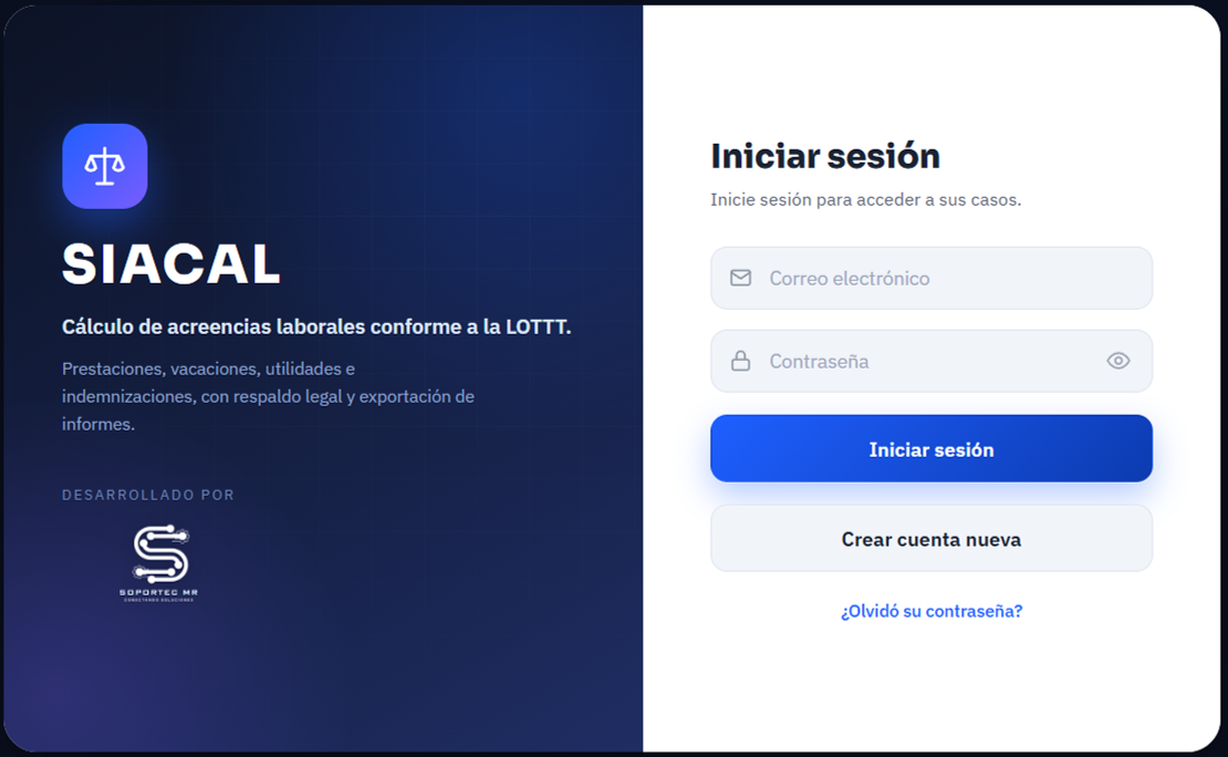SIACAL — Sistema de Acreencias Laborales